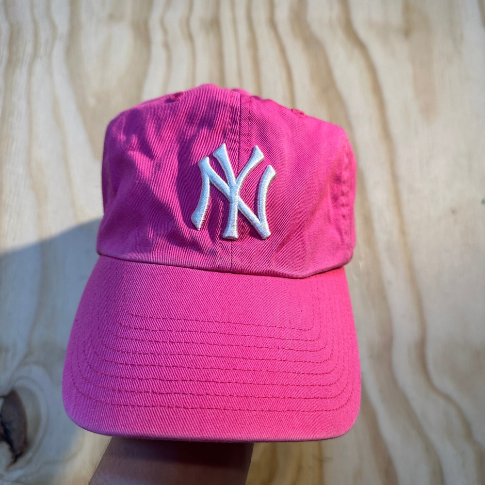 47 Brand Womens Pink New York Yankees Adjustable Baseball Cap Dad Hat NY Logo